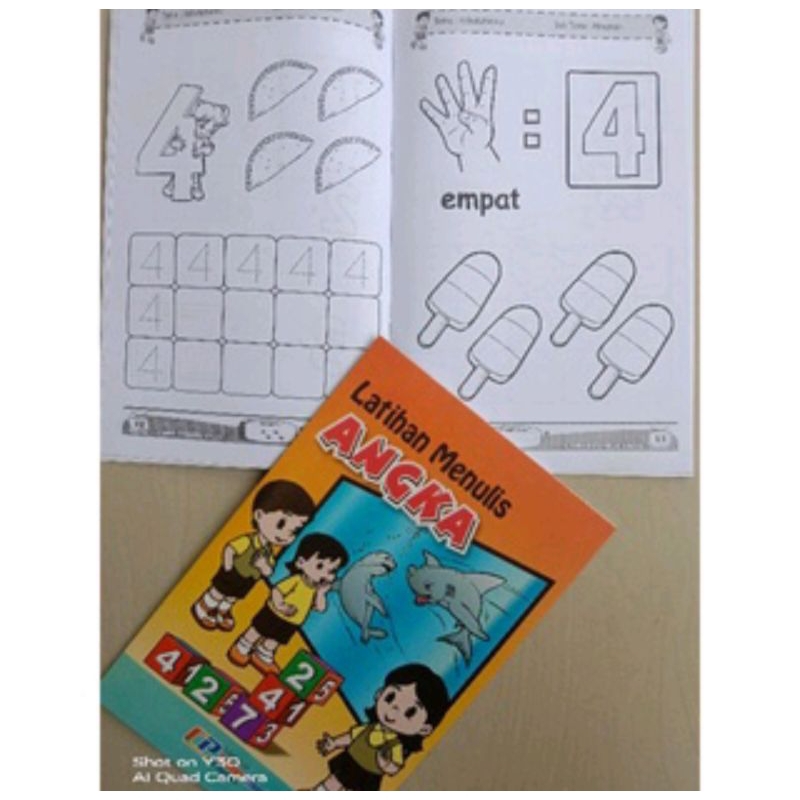 

BUKU MENULIS ANGKA DAN HURUF ABJAD PAUD DAN TK