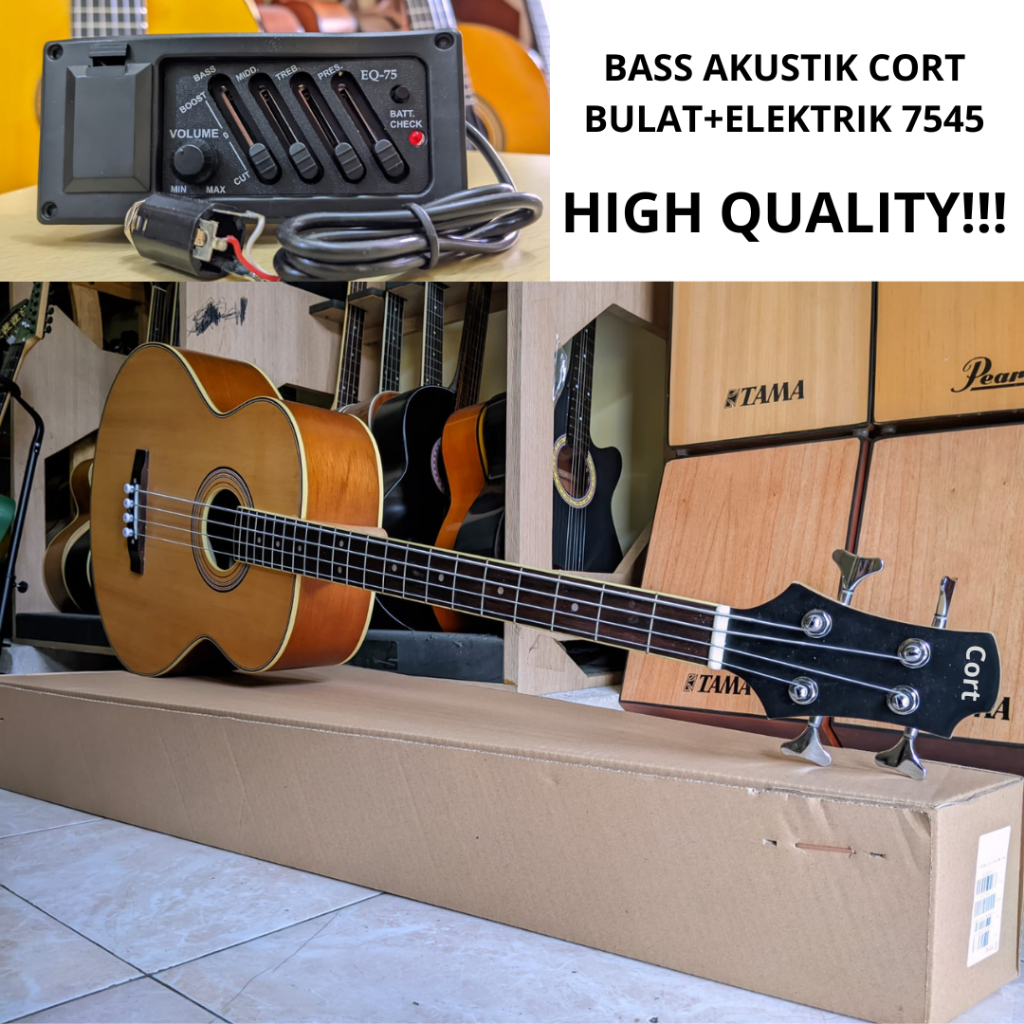 Bass Akustik Cort Bulat Elektrik 7545R Custom High Quality