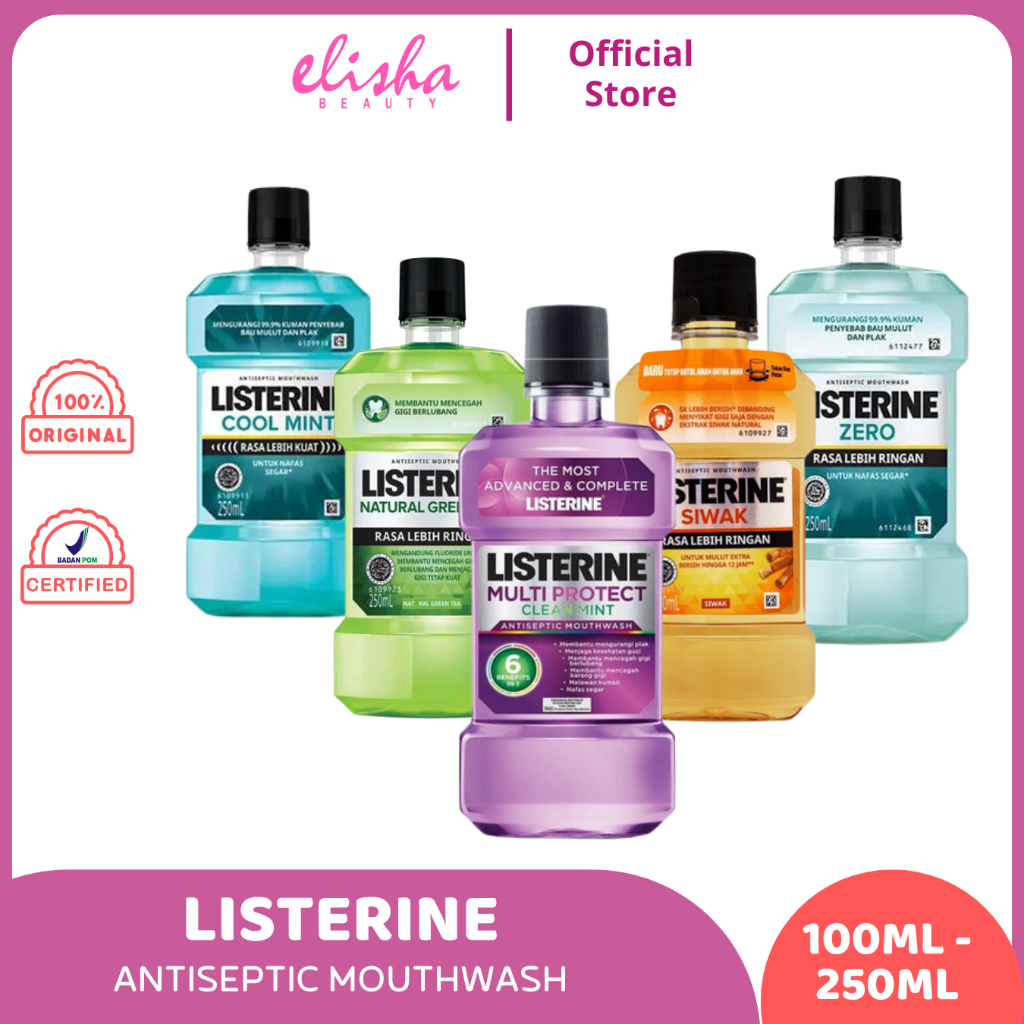 Listerine Antiseptic Mouthwash Obat Kumur Mulut