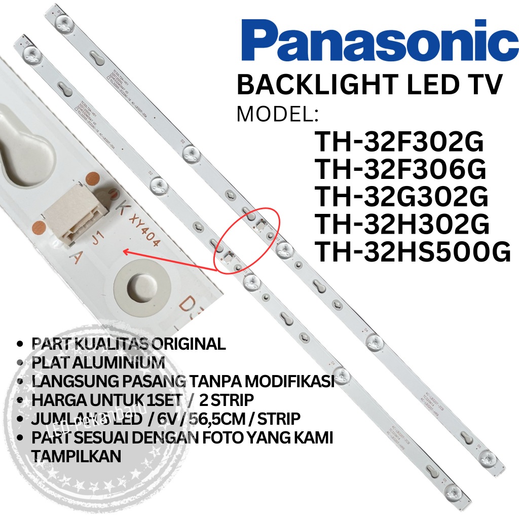BACKLIGHT LED TV PANASONIC TH 32F302G 32F306G 32F302 32F306 32HS500G LAMPU BL