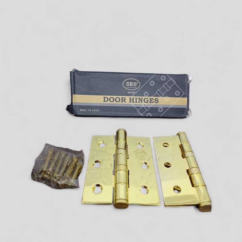SES Engsel Pintu 3" Inch Kuningan Ori