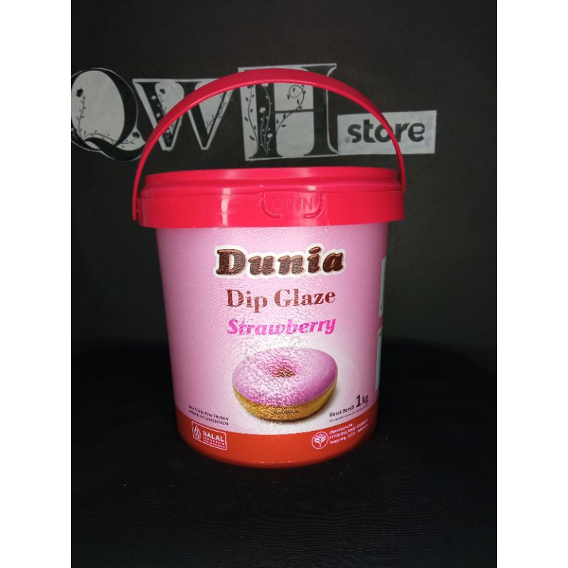 

Glaze Dunia Dip Glaze Strowberry Kemasan 1 kg