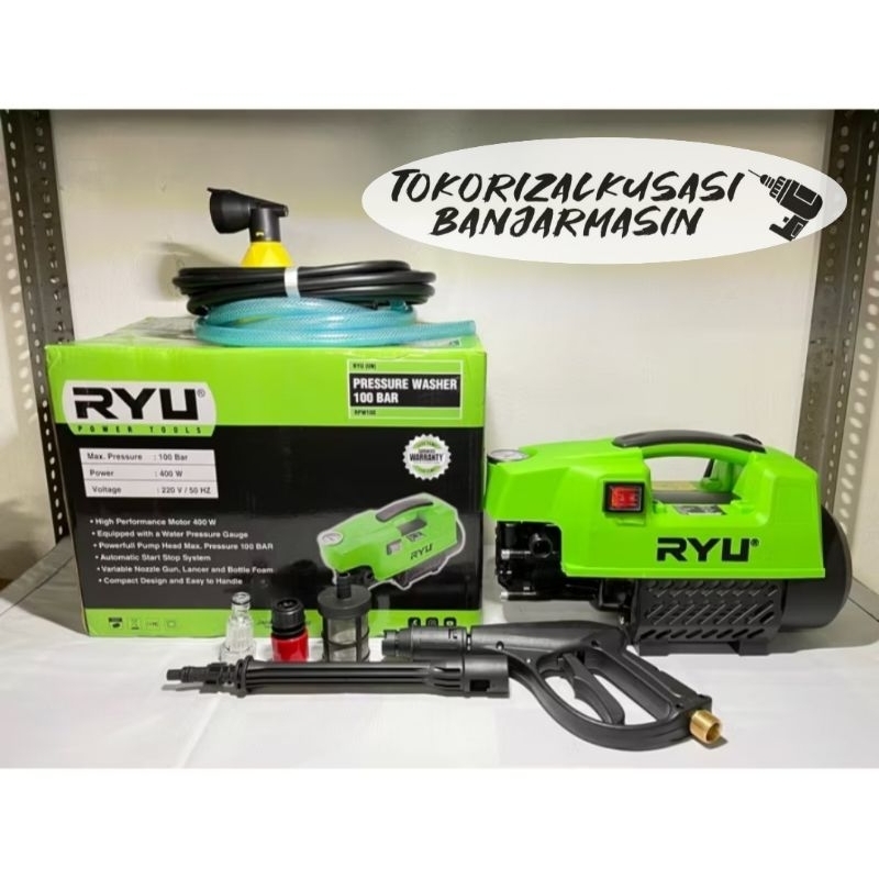 Jet cleaner RYU RPW100 100BAR/ Mesin cuci mobil Ryu rpw100/ mesin steam cuci mptor ryu