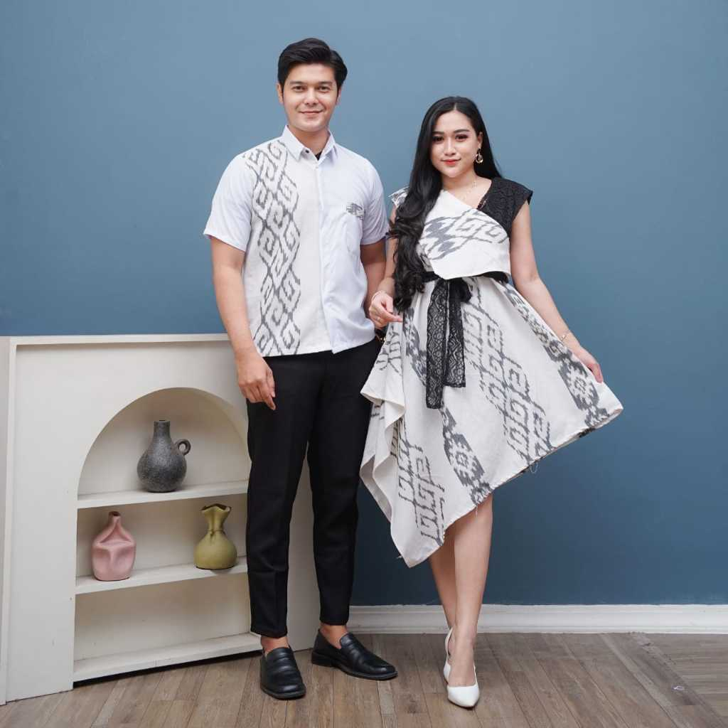 Couple Tenun Toraja Hitam / Baju Tenun Couple / batik tenun couple / Baju couple songket