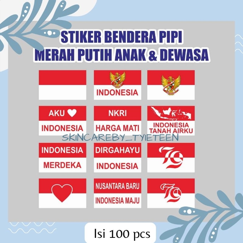 

STIKER BENDERA PIPI MERAH PUTIH ANAK & DEWASA | STIKER AGUSTUSAN | STIKER KEMERDEKAAN