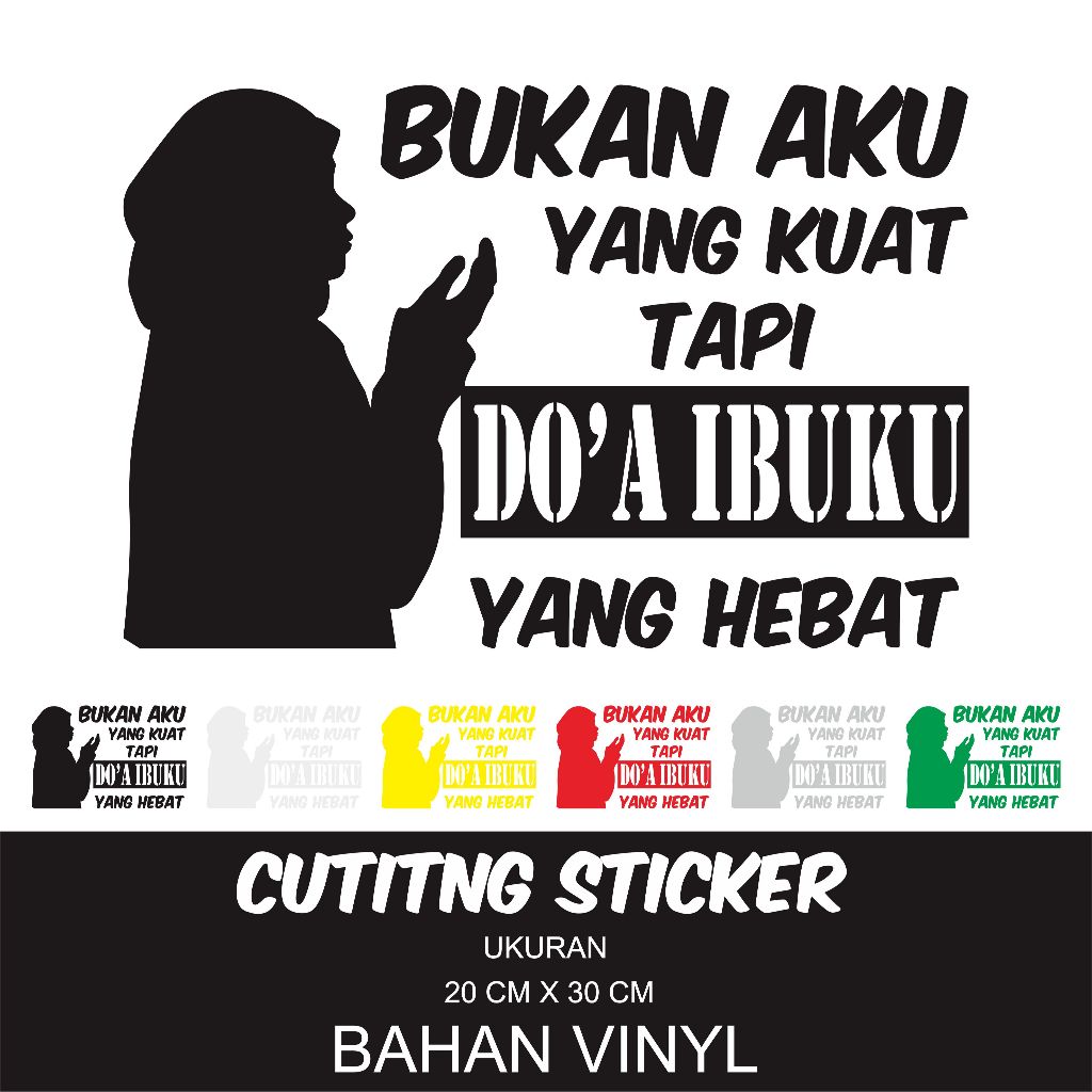 

Cutting Sticker Bahan Vinyl ukuran 20cm X 30cm