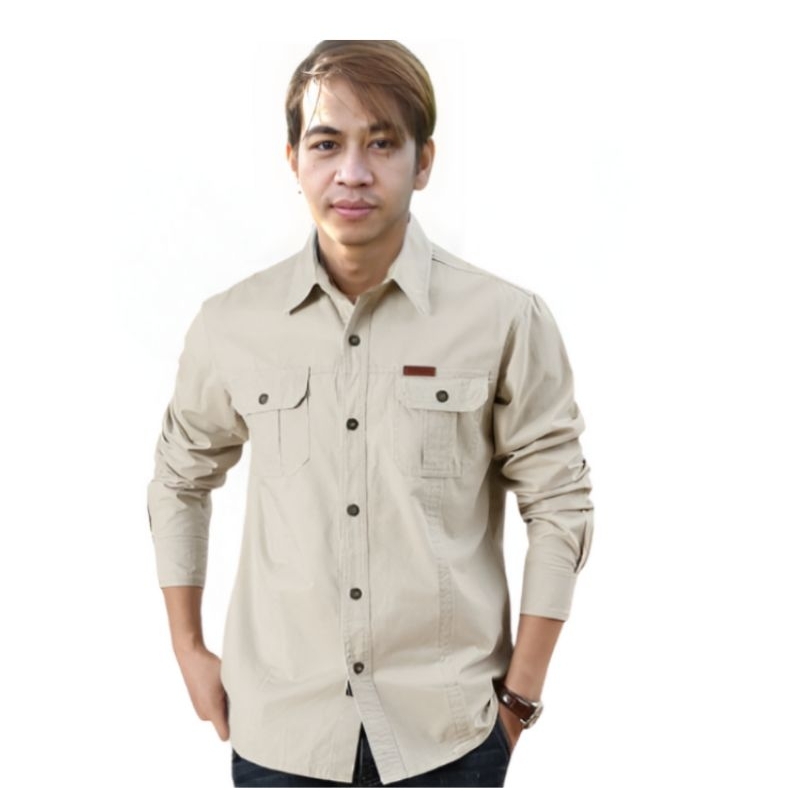 kemeja pria Paspampres tactical outdoor lengan panjang kemeja lapangan kerja terbaru model Paspampre
