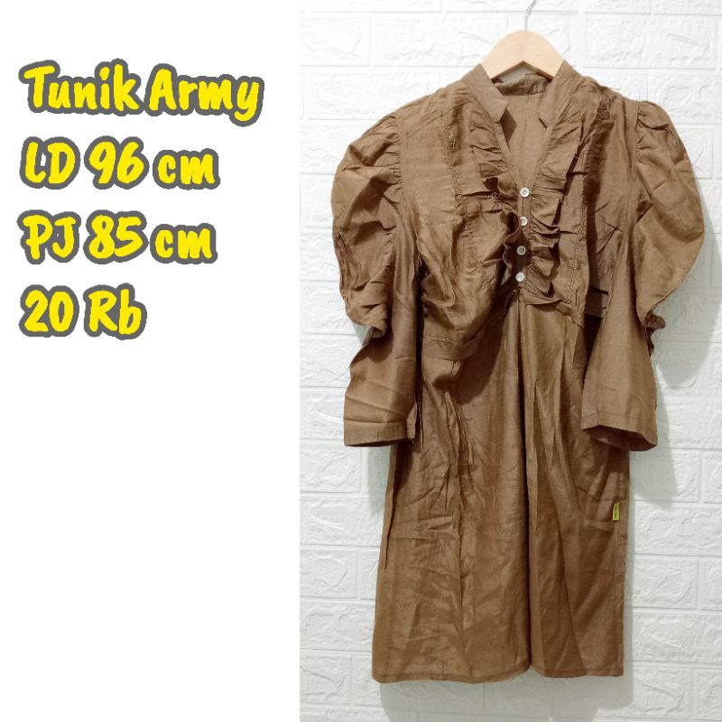 ATASAN WANITA ARMY TUNIK WANITA POLOS TUNIK WANITA ARMY TUNIK WANITA PANJANG TUNIK WANITA LENGAN REM