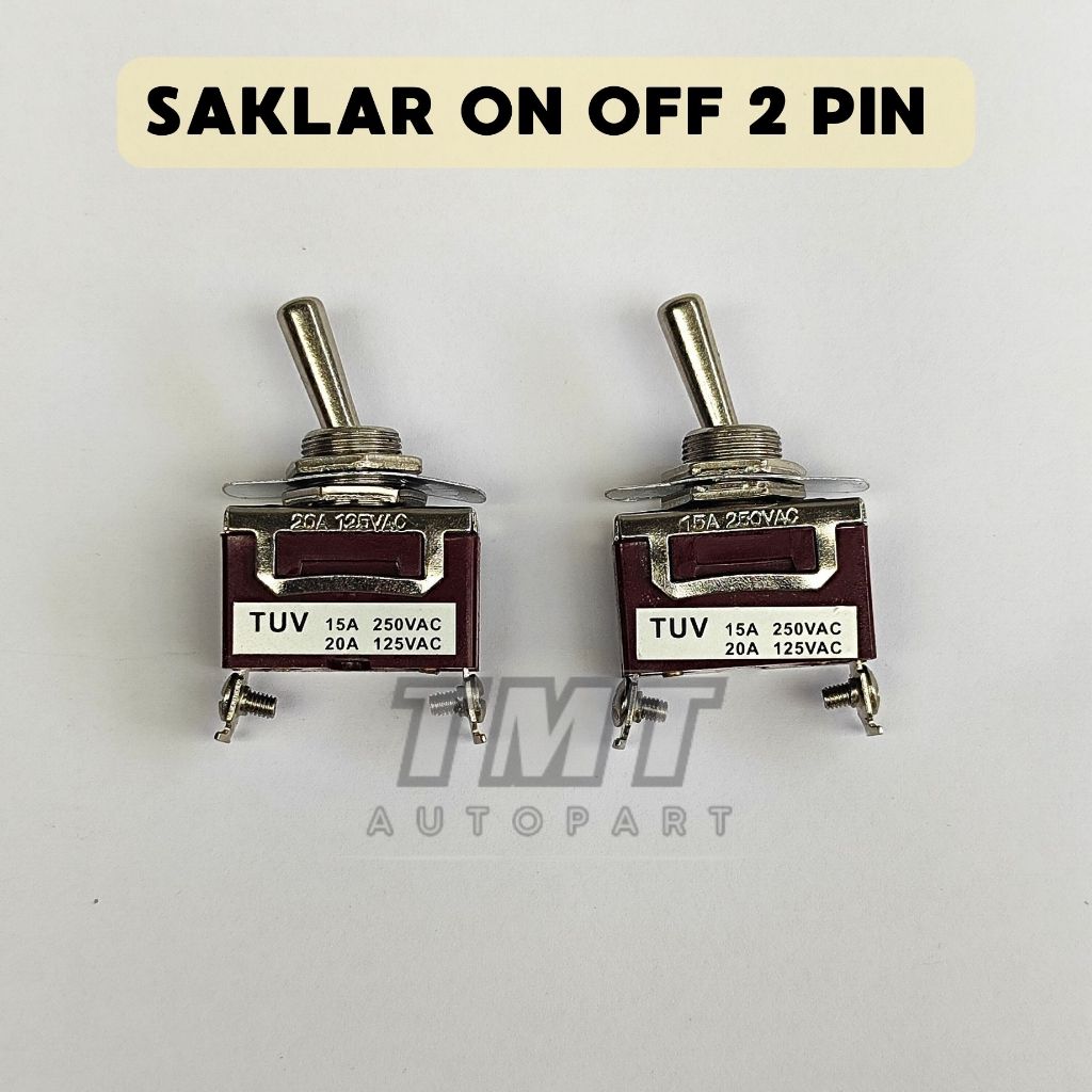 Saklar 2 Pin / Saklar 2 Kaki / Switch On Off Besi 2 Pin