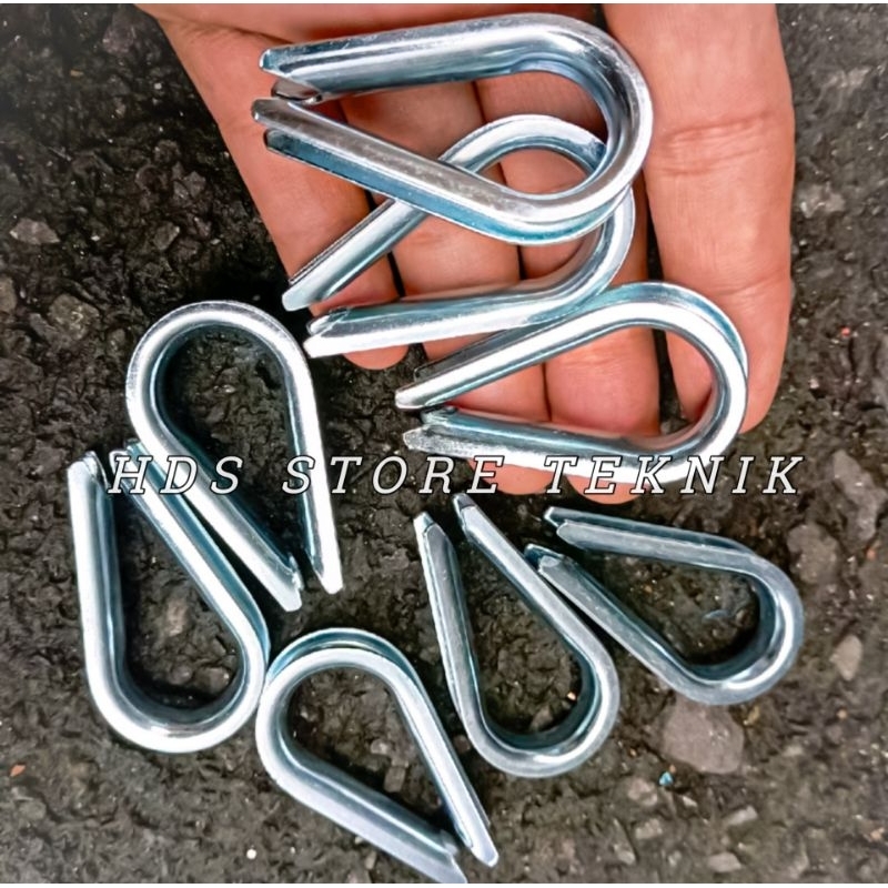 Thimble Sling 6 8 9 10 12 MM Seling Bidal Oval Penjepit Ujung Seling