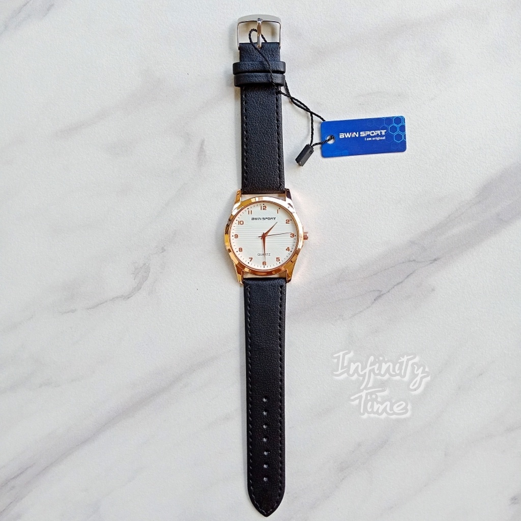 Jam Tangan Cowok Awin Bwin Sport M1023G M1023L Pria Analog Strap Leather Kualitas Original, Untuk