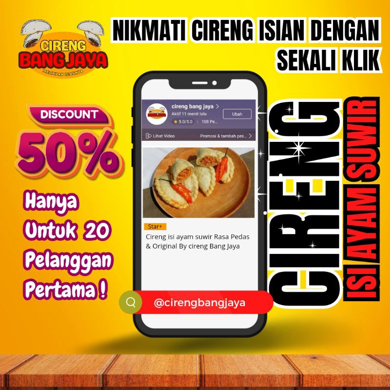 

Cireng isi ayam suwir pedas dan original by bangjaya