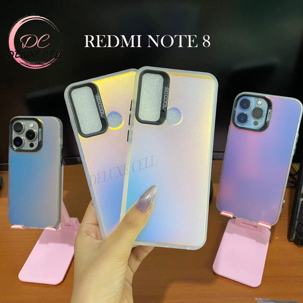 Case Silver Aurora REDMI NOTE 8 / REDMI NOTE 8 PRO Case Hologram Silver Full Cover -DC