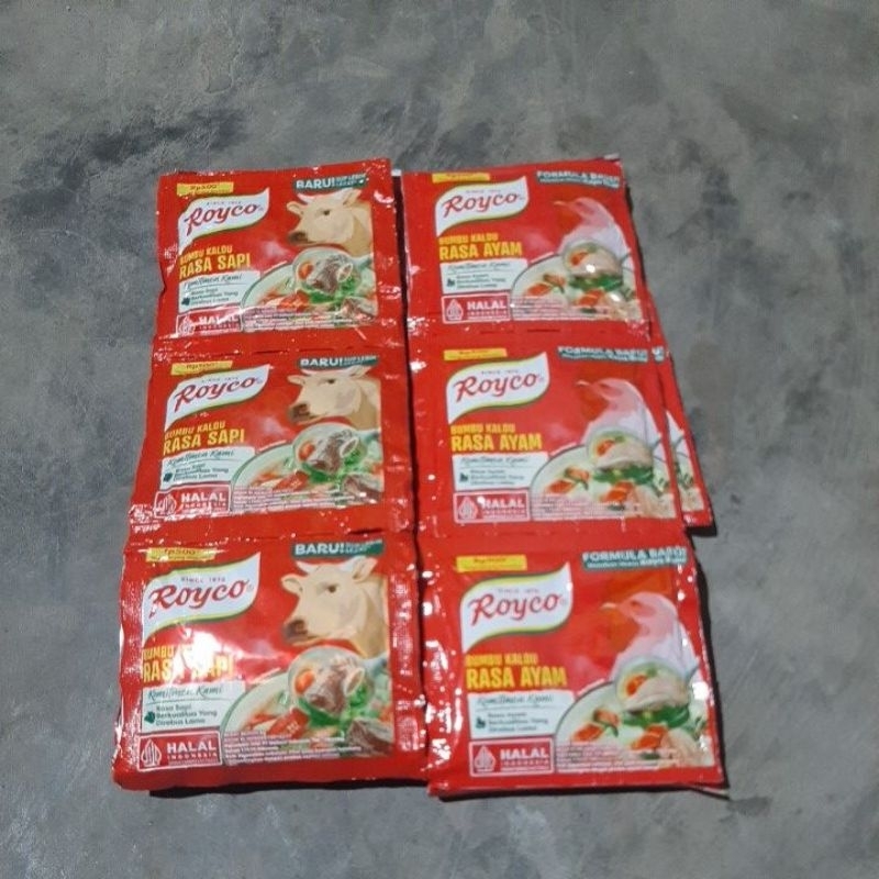 

1 renteng Royco bumbu kaldu sapi dan ayam isi 12 x 8 gram