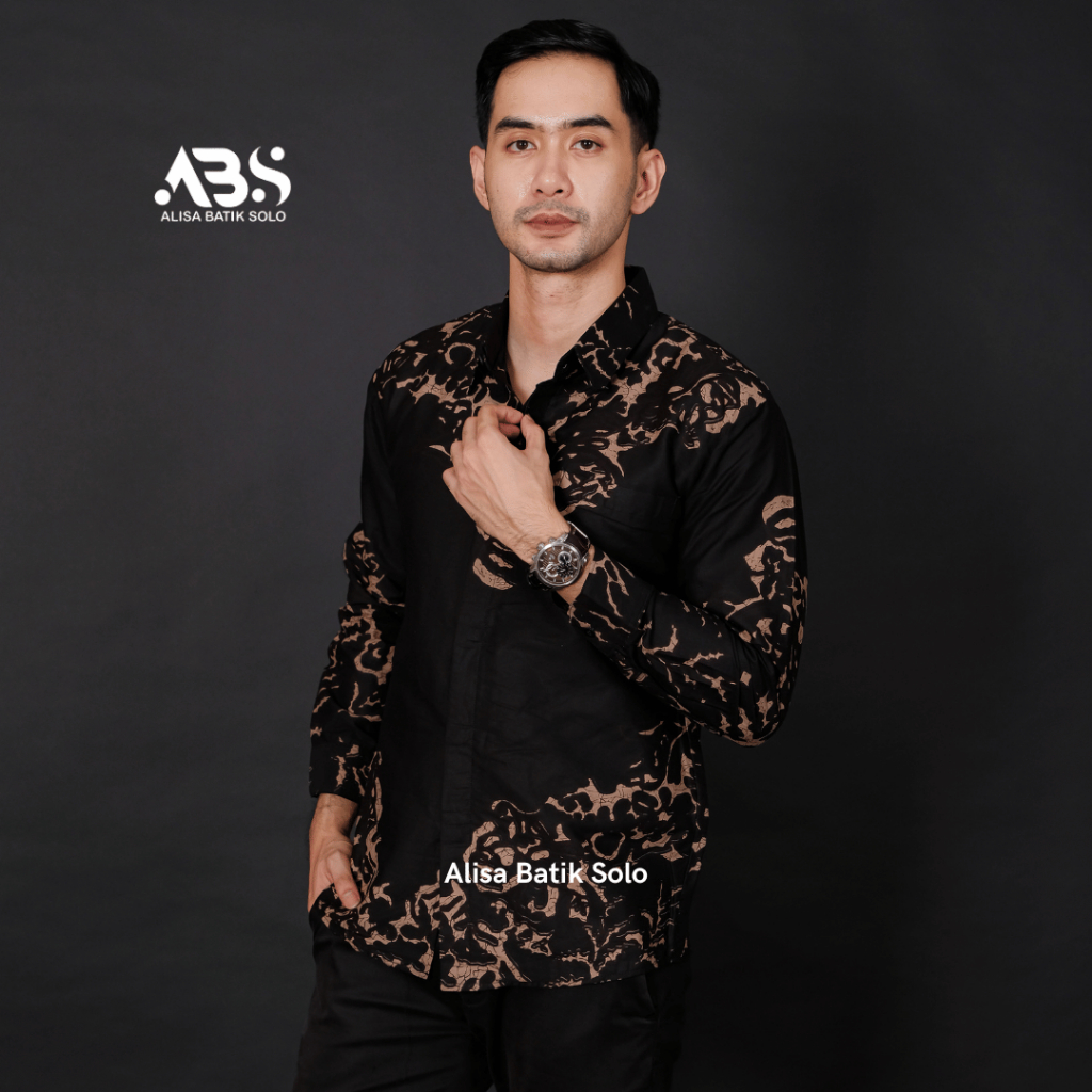 Baju Batik pria slimfit original batik solo premium putrajaya alisa batik solo