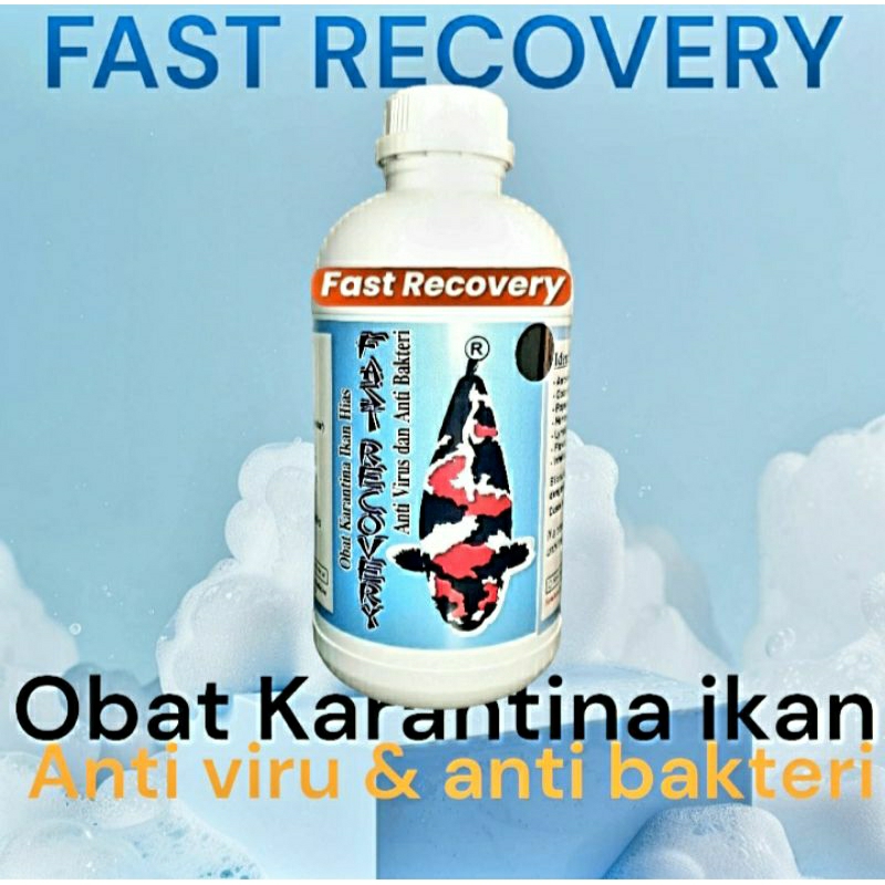 obat karantina ikan koi fast recovery 1000ml anti virus & anti bakteri formula antibiotik aktif untu