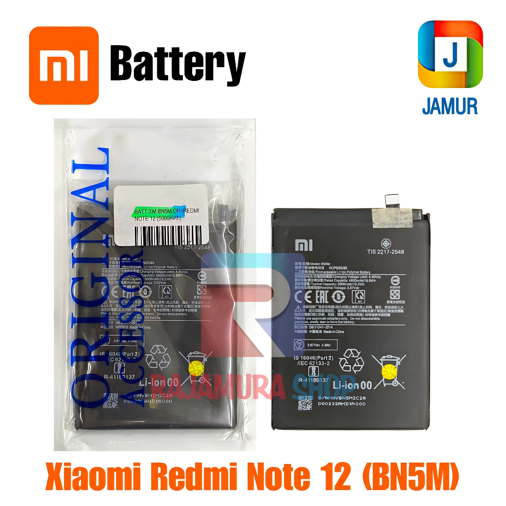 BATERAI XIAOMI REDMI NOTE 12 BN5M BATRAI XIAOMI REDMI NOTE 12 BATRE XIAOMI REDMI NOTE 12