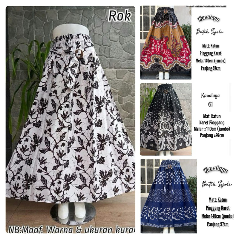 [JUMBO] ROK BATIK PANJANG DEWASA JUMBO ROK PAYUNG WANITA BIGSIZE KLOK MOTIF TERBARU