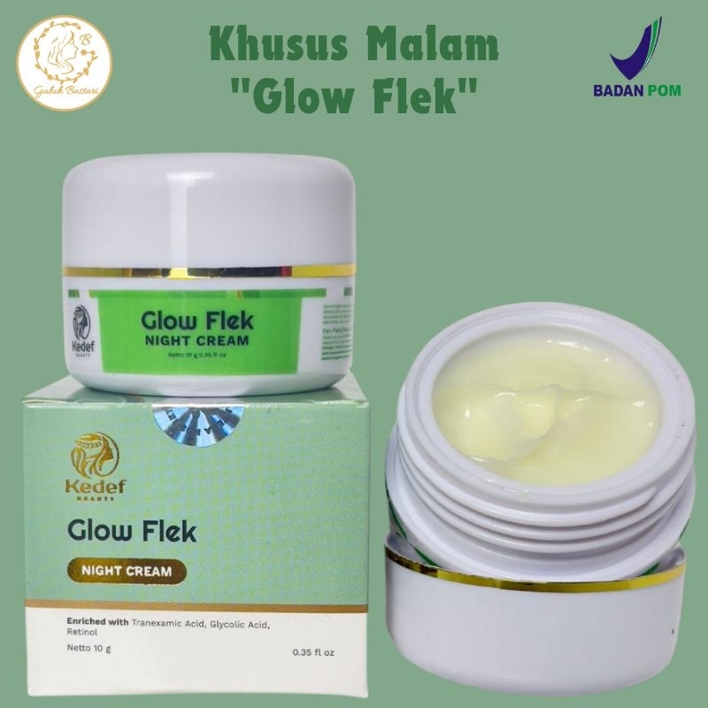 GLOW FLEK BPOM CREAM WAJAH KHUSUS MALAM