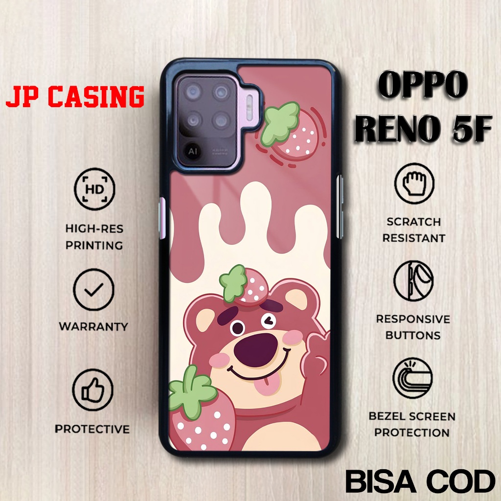 Case Oppo Reno 5F Terbaru - Oppo Reno 5F - Motif Cute Lotso - Bahan Hardcase Softcase Premium Glossy