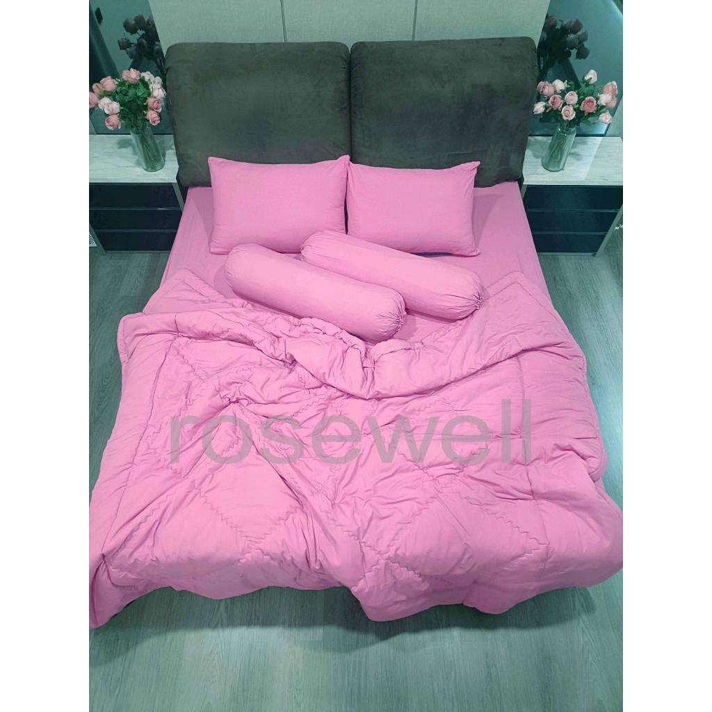 Rosewell Sprei Microtex Polos - Pink Muda