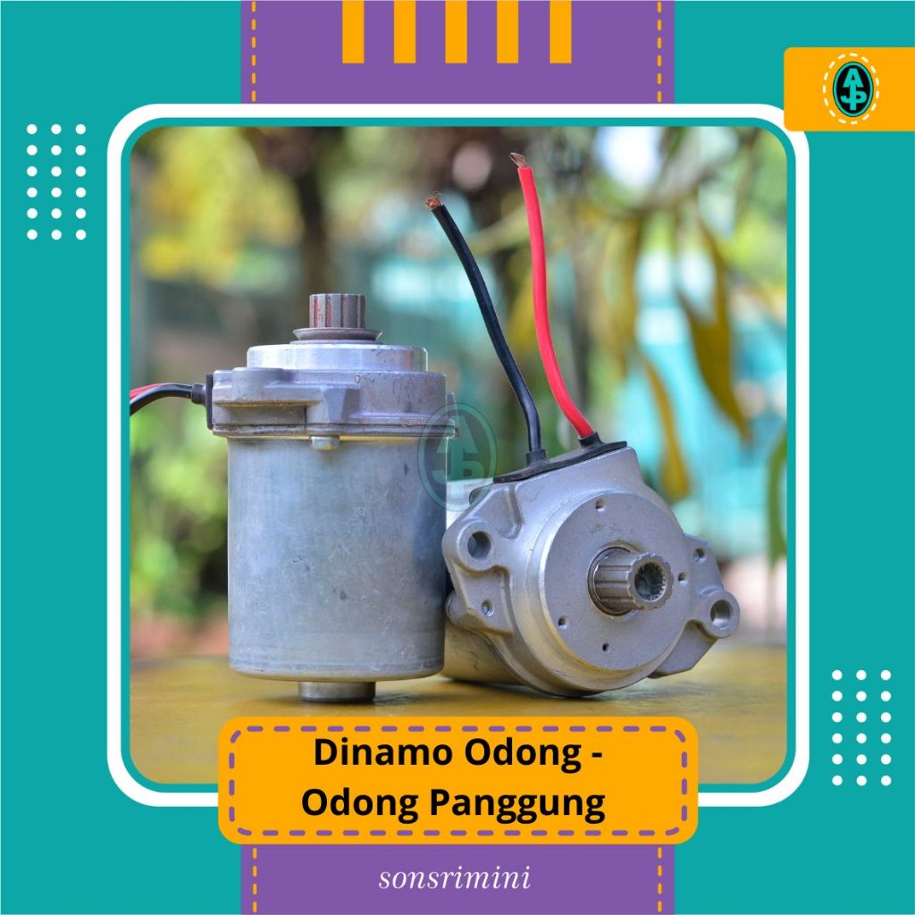 Dinamo odong odong 12 volt DC dinamo kereta panggung lengkap gear AJP Grup