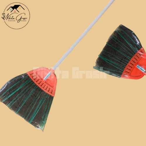 Sapu Ijuk Kipas Kecil Perkasa Kayu / Sapu Lantai Ijuk Nylon Kayu