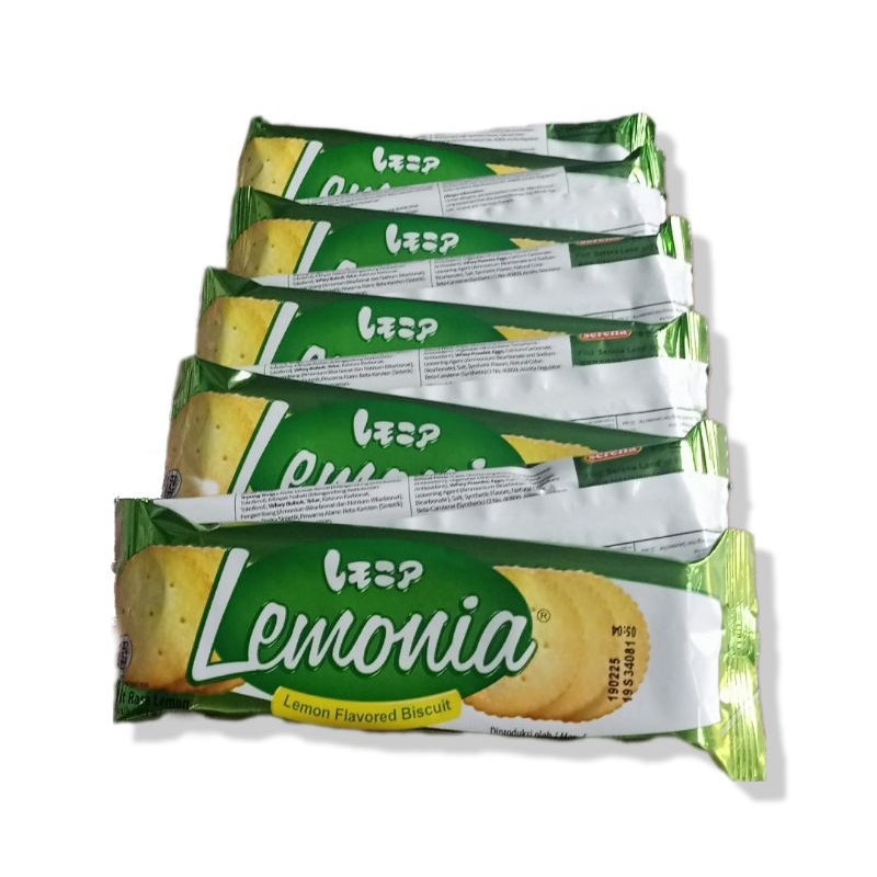 

Biskuit rasa lemon LEMONIA 1 Renteng 10 pcs 20gr