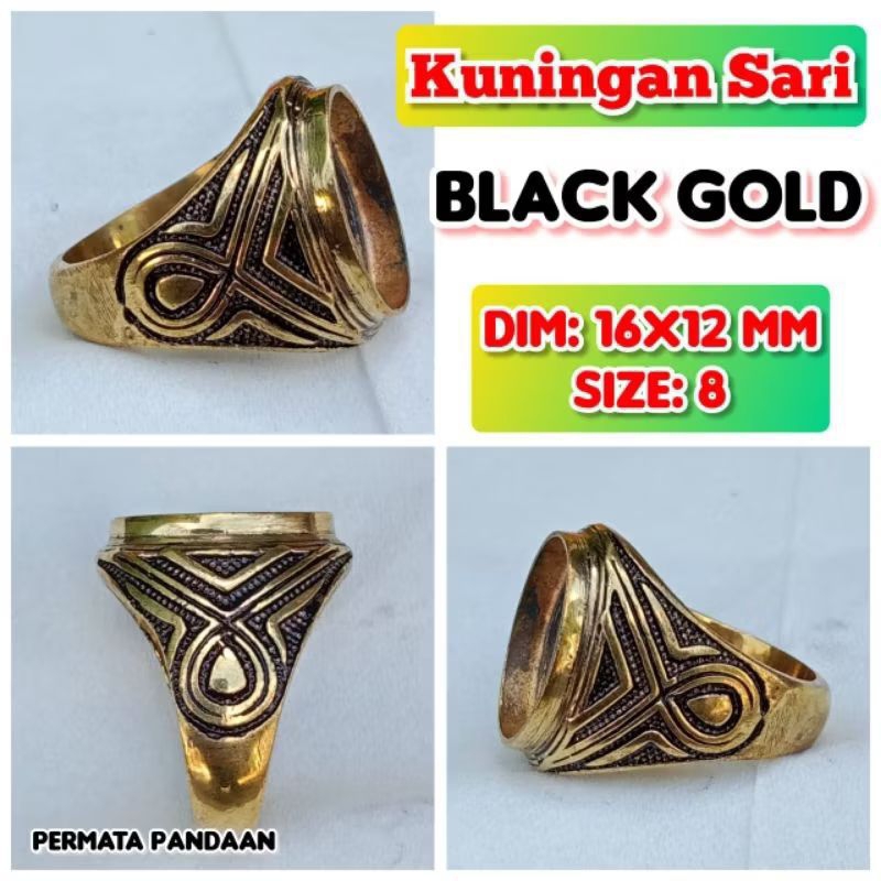 Emban Batu Akik Dan Permata Kuningan Perunggu.45