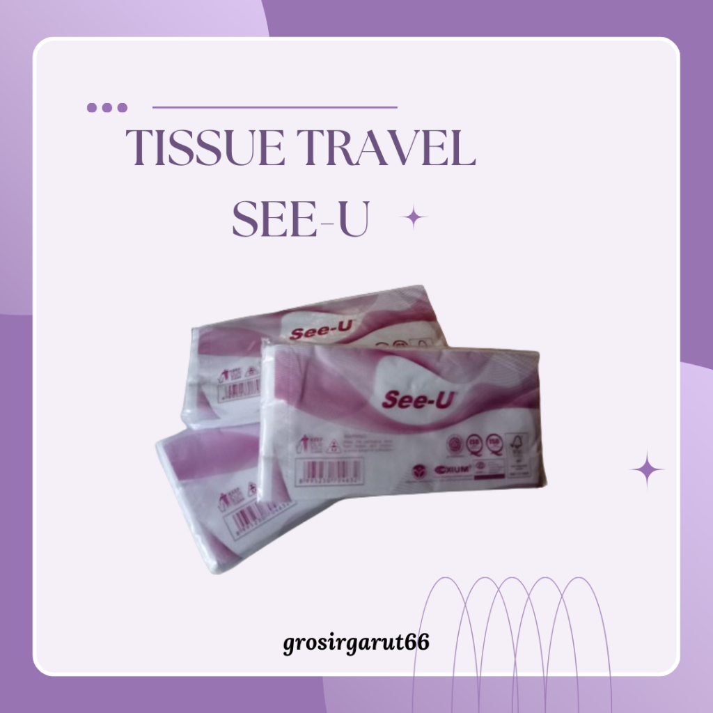 Tissue travel SEE-U / Tissue kecil / Tissue travel SEE-U 2ply 50sheets