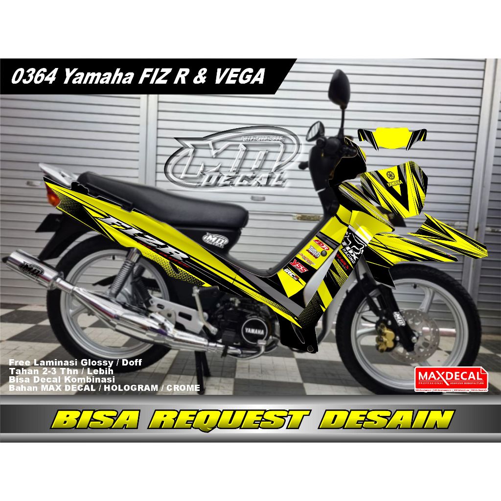 0364 (COD) Sticker Decal Fiz R FullBody Bebas Request Tebrari - Sticker Variasi FIZR TErbaru - Strip