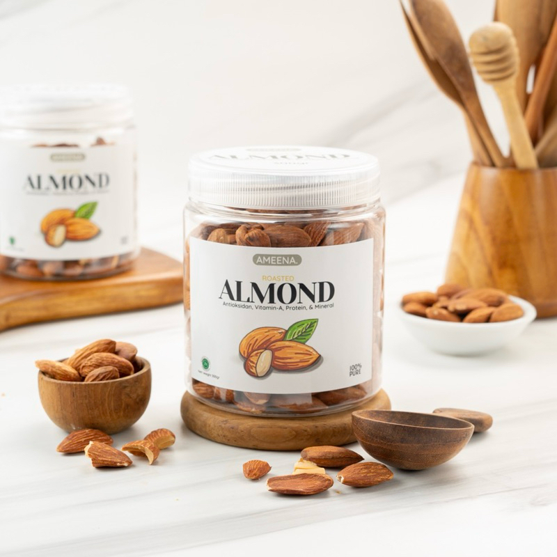 

Dr23 - [ TOPLES ] Almond Roasted 300GR Almond Panggang Ameena Premium Quality