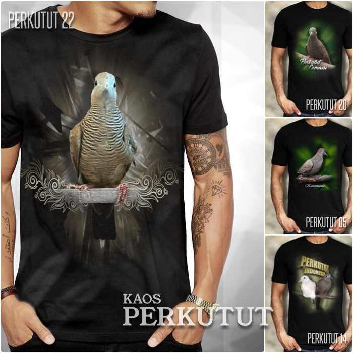 Kaos Burung PERKUTUT Jawa Lokal Bangkok Kungmania Anggungan Katuranggan Kicau Mania T-shirt Distro B