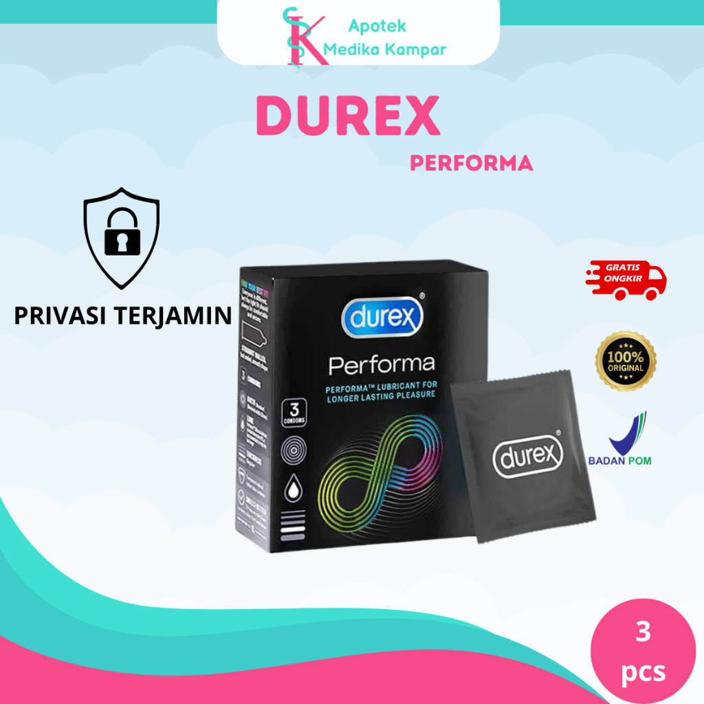 Durex Performa isi 3 / Alat Kontrasepsi / Kondom Pria
