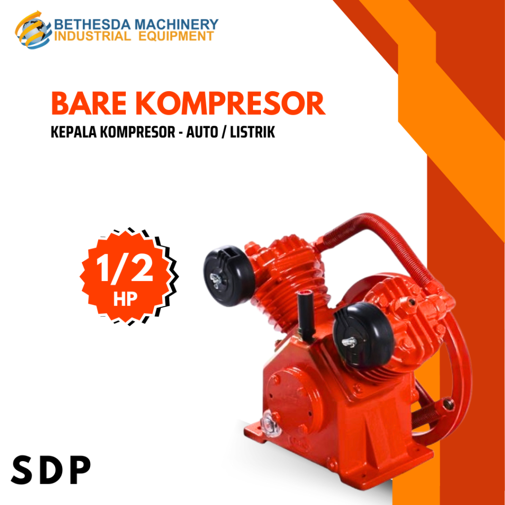 Shark SDP 1/2 HP Bare Kepala Kompresor Listrik 0.5 Pk