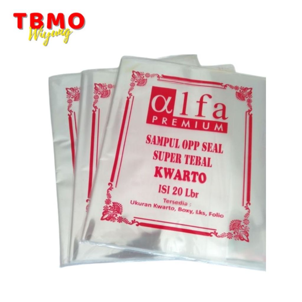 

Tbmo Sampul Buku Opp Seal Kwarto Alfa Premium Isi 20 Lbr