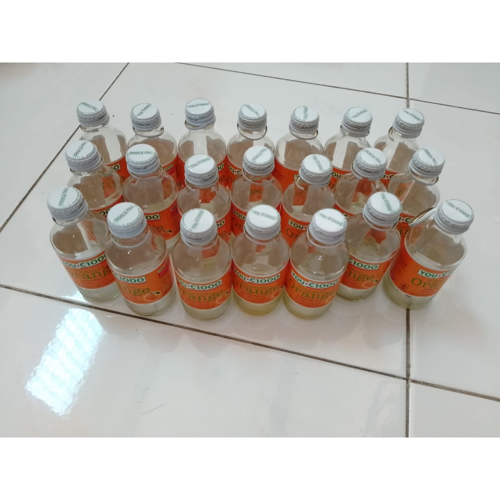 Botol kaca uc 1000 (140ml) + tutup original /botol madu/ botol asi /botol jamu/ botol cupang