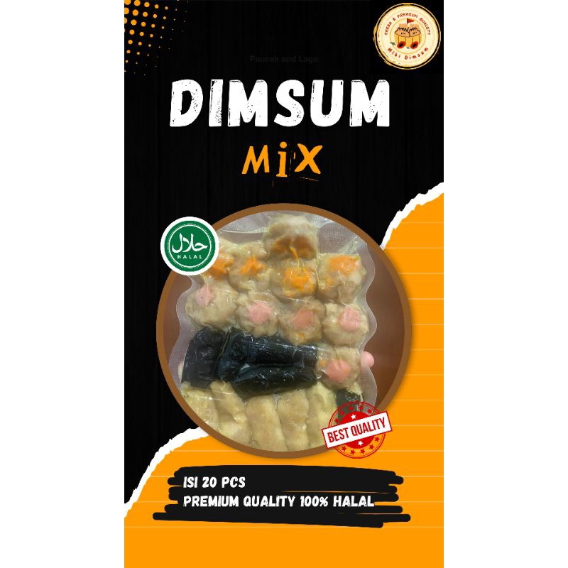 

MIBI DIMSUM KUKUS MIX PREMIUM isi 20pcs(Chili oil+Mayo) home made Bandung! HALAL (Frozen/Langsung Makan)