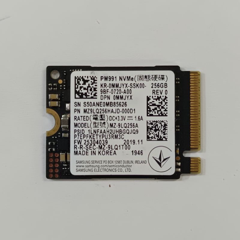 SSD m.2 nvme 256GB 2230 Samsung pm991 Gen3 x4 WD SN530 Original
