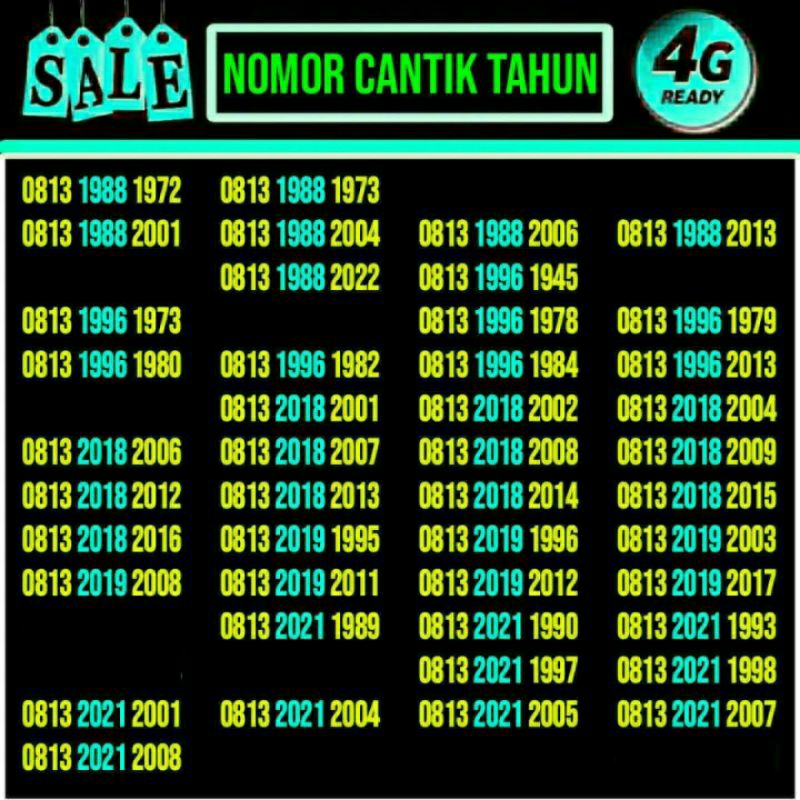 Nomor Cantik Telkomsel Tahun Lahir - Nomor Cantik Simpati Tahun Lahir - Nomer Cantik Telkomsel - Nom