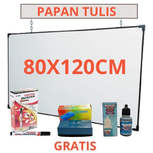 

Papan Tulis Untuk Kantor 80x120cm Gratis Spidol, Penghapus Dan Tinta