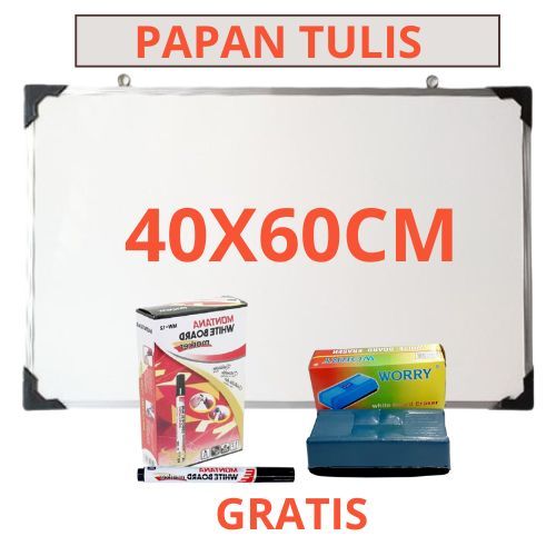 

Papan Tulis Ukuran Sedang 40x60 CM Free Spidol dan Penghapus