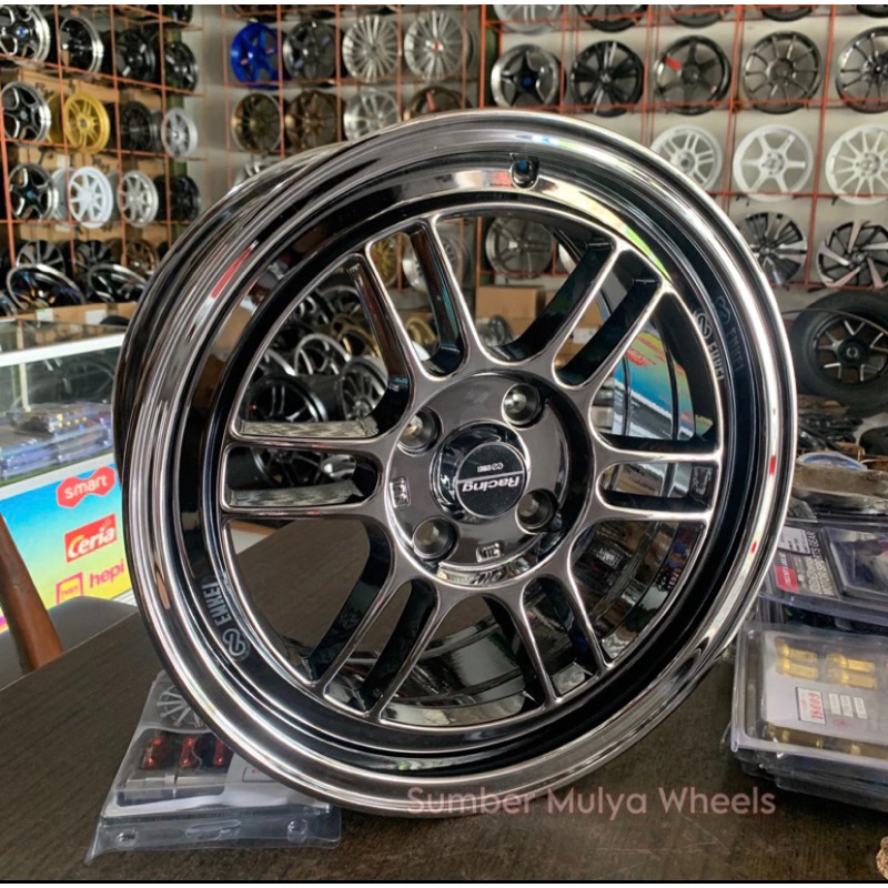R15 Enkei RPF black chrome. Sumber Mulya wheels. toko velg mobil Semarang. toko ban mobil Semarang