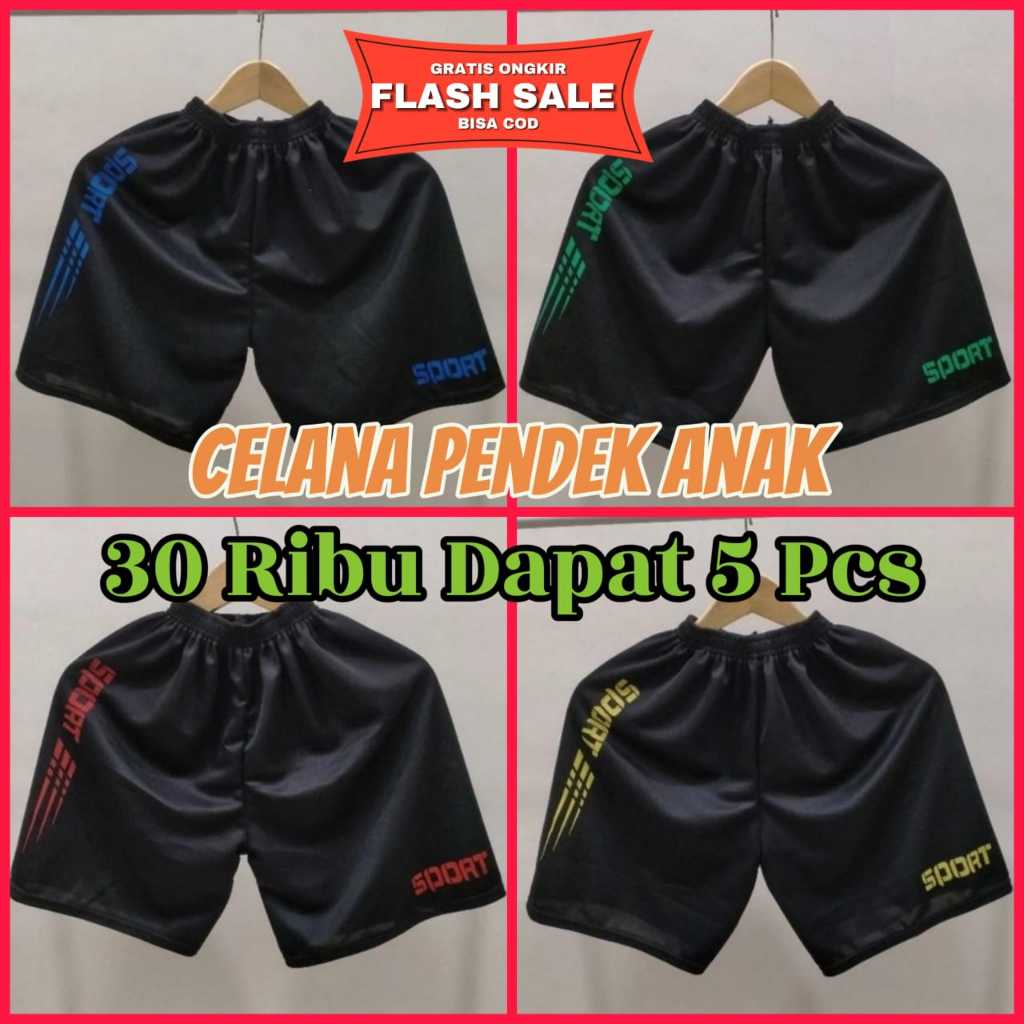 Promo 30 Ribuan Dapat 5 Pcs Celana Anak Laki Laki Perempuan Langsung Konveksi Murah Bahan Adem