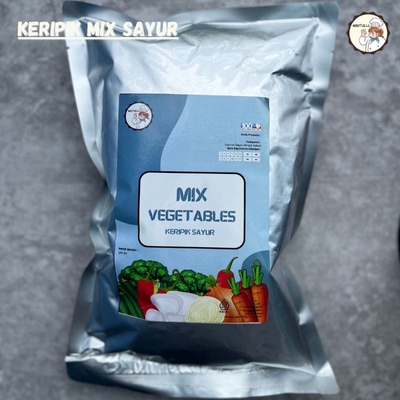 

KERIPIK SAYUR MIX BROKOLI WORTEL CABE BAWANG BOMBAY OKRA BUNCIS JAMUR BUNGA KOL MINTULLL 150 GRAM