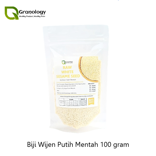 

Wijen Putih Mentah / Raw White Sesame Seed (100 gram) by Granology