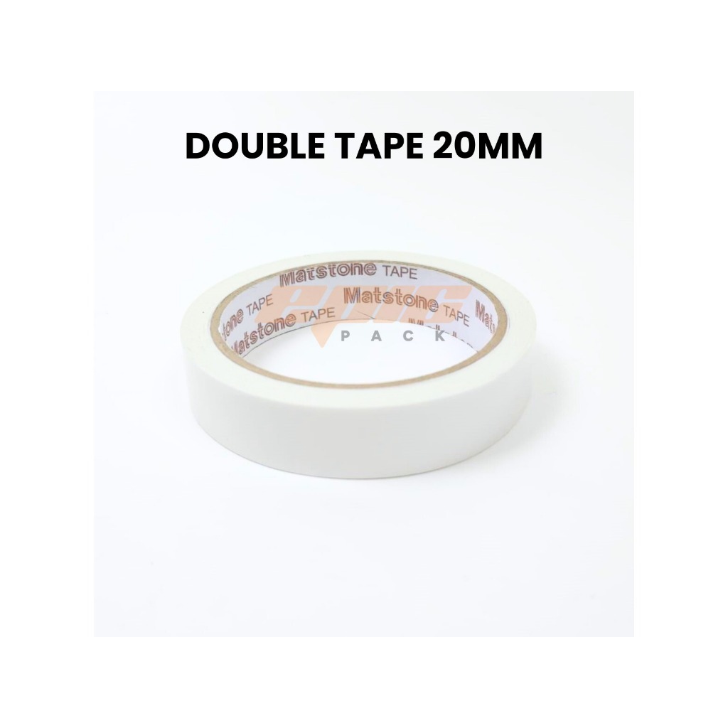 

Double Tape 20mm x 12 yard / Perekat 2 Sisi Matstone / Double Sided Tape