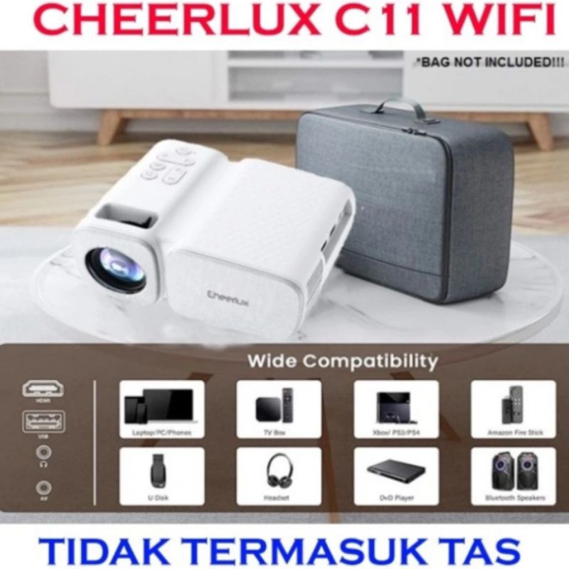 Projector/ Proyektor Cheerlux C11 wifi TV Tuner