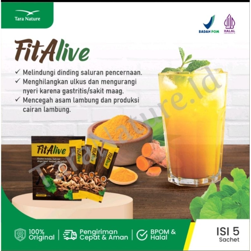 

Minuman Herbal FitAlive by TaraNature untuk menjaga kesehatan hati dan lambung 100% Original isi 5 Sachet