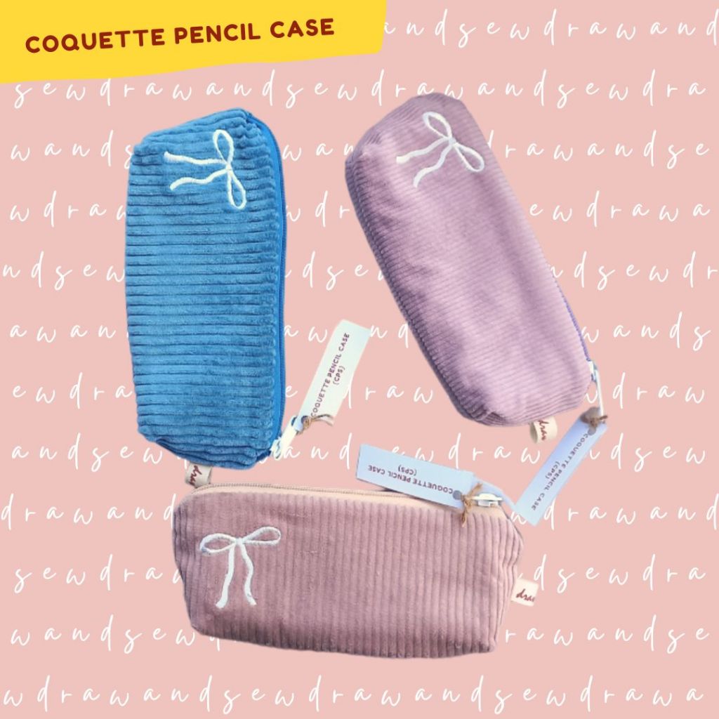 

COQUETTE PENCIL CASE | Tempat Pensil Coquette| Bow Pencil Case | Tempat Pensil Gemas | Gift | Make Up Pouch